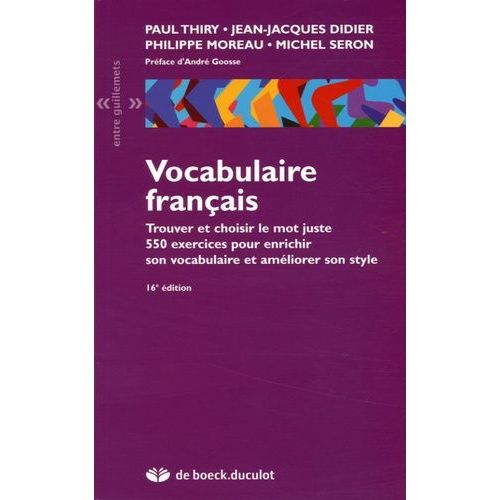 Vocabulaire Français