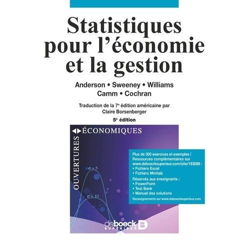 Statistiques Pour L'économie Et La Gestion