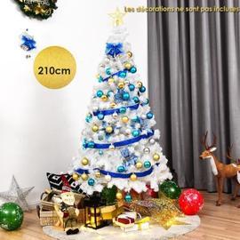 Sapin de Noël Enneigé Artificiel de 180cm avec 850 Rameaux en PVC+