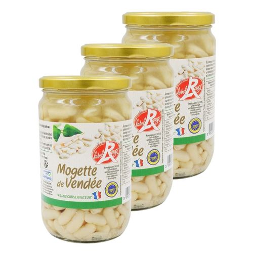 Lot 3x Mogettes De Vendée Au Naturel - Bocal 680g