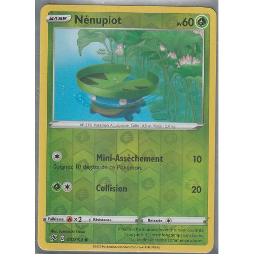 Carte Pokémon - Nénupiot - 007/192 - Reverse - Eb2 Clash Des Rebelles