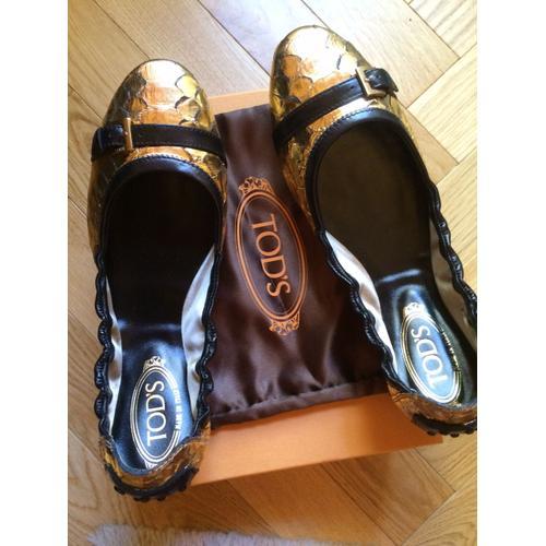 Ballerines Tods Cuir Gold 40