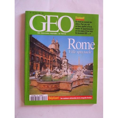 Géo N° 206 : Rome : Ville Spectacle