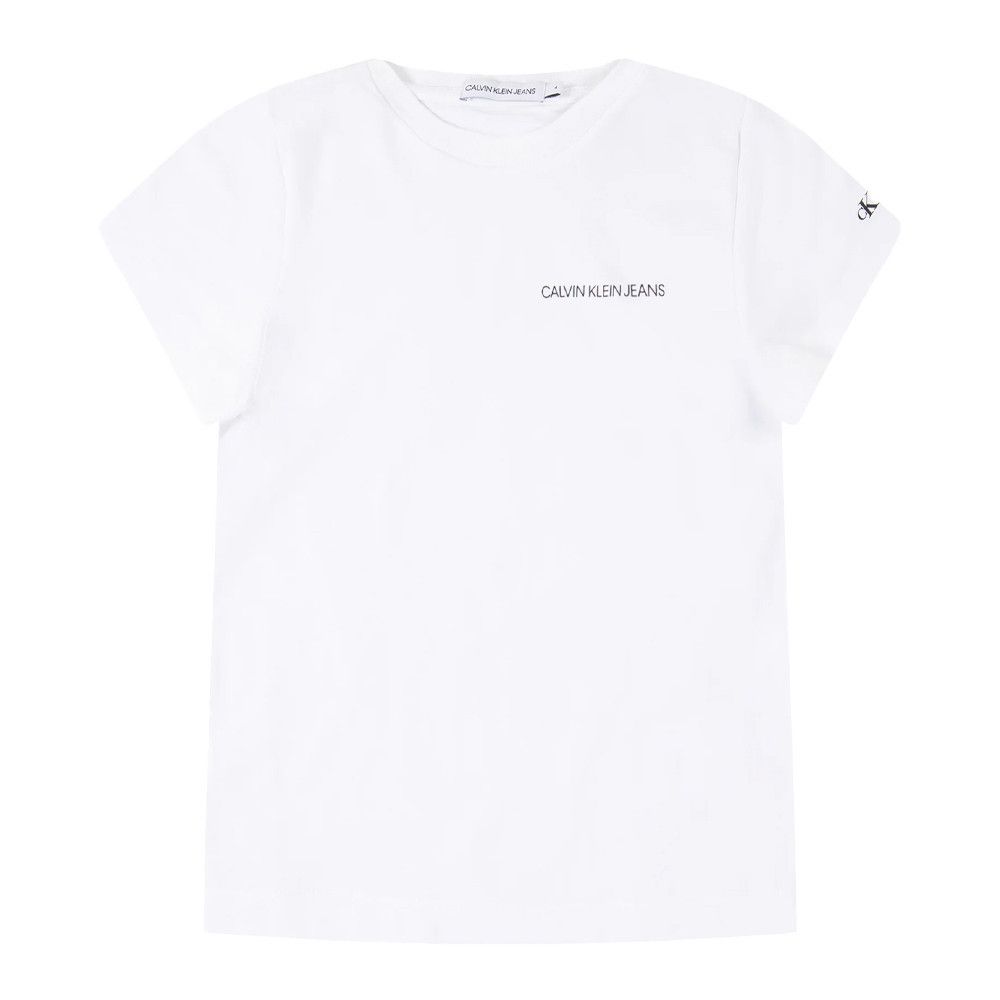 T-Shirt Blanc Garçon Calvin Klein Jeans Chest