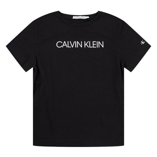 T-Shirt Noir Garçon Calvin Klein Jeans Institutional
