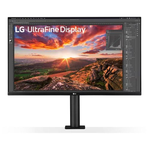 LG UltraFine Ergo 32UN880K-B - Écran LED - 32" (31.5" visualisable) - 3840 x 2160 4K UHD (2160p) @ 60 Hz - IPS - 350 cd/m² - 1000:1 - HDR10 - 5 ms - 2xHDMI, DisplayPort, USB-C - haut-parleurs