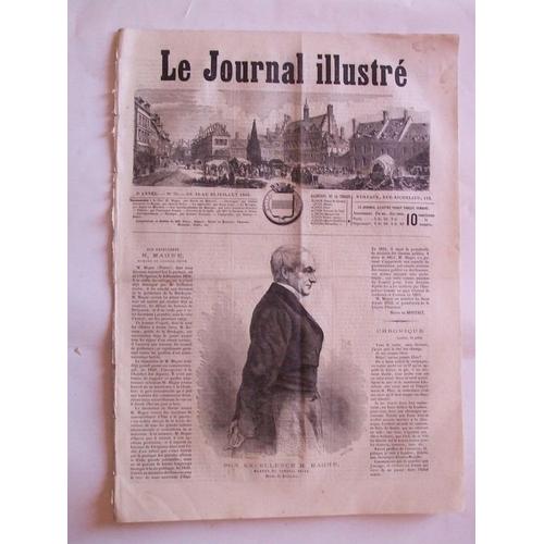 Le Journal Illustré  N° 75 : Son Excellence M.Magne. Vue A Vol D'oiseau De La Ville De Mexico,Capitale De L'empire Du Mexique. 14 Juillet:Anniversaire De La Mort De Béranger