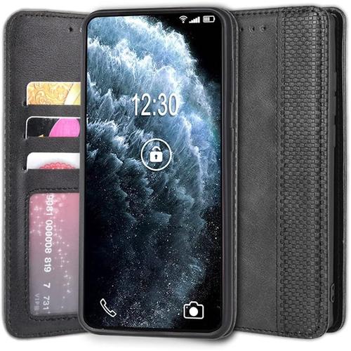 Coque Lg V50s Thinq Étui À Rabat En Cuirpochette De Portefeuille Cover Lg V50s Thinq Coque Antichocflip Case Lg V50s Thinq Housse En Cuir Couverturenoir