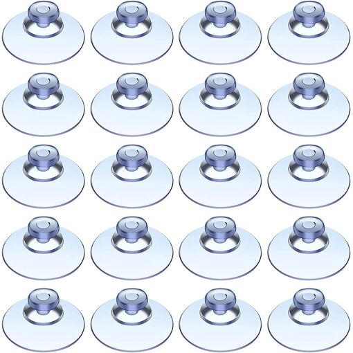 20 Ventouses en Plastique Ventouse Transparente sans Crochet Ventou...