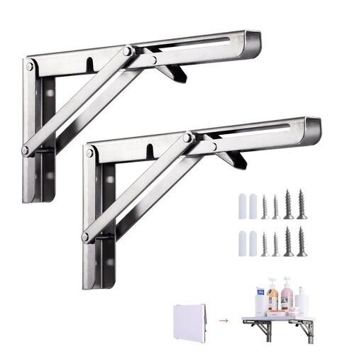 200mm Pliage Support, Étagère Murale Support, supports d'Étagère, C...