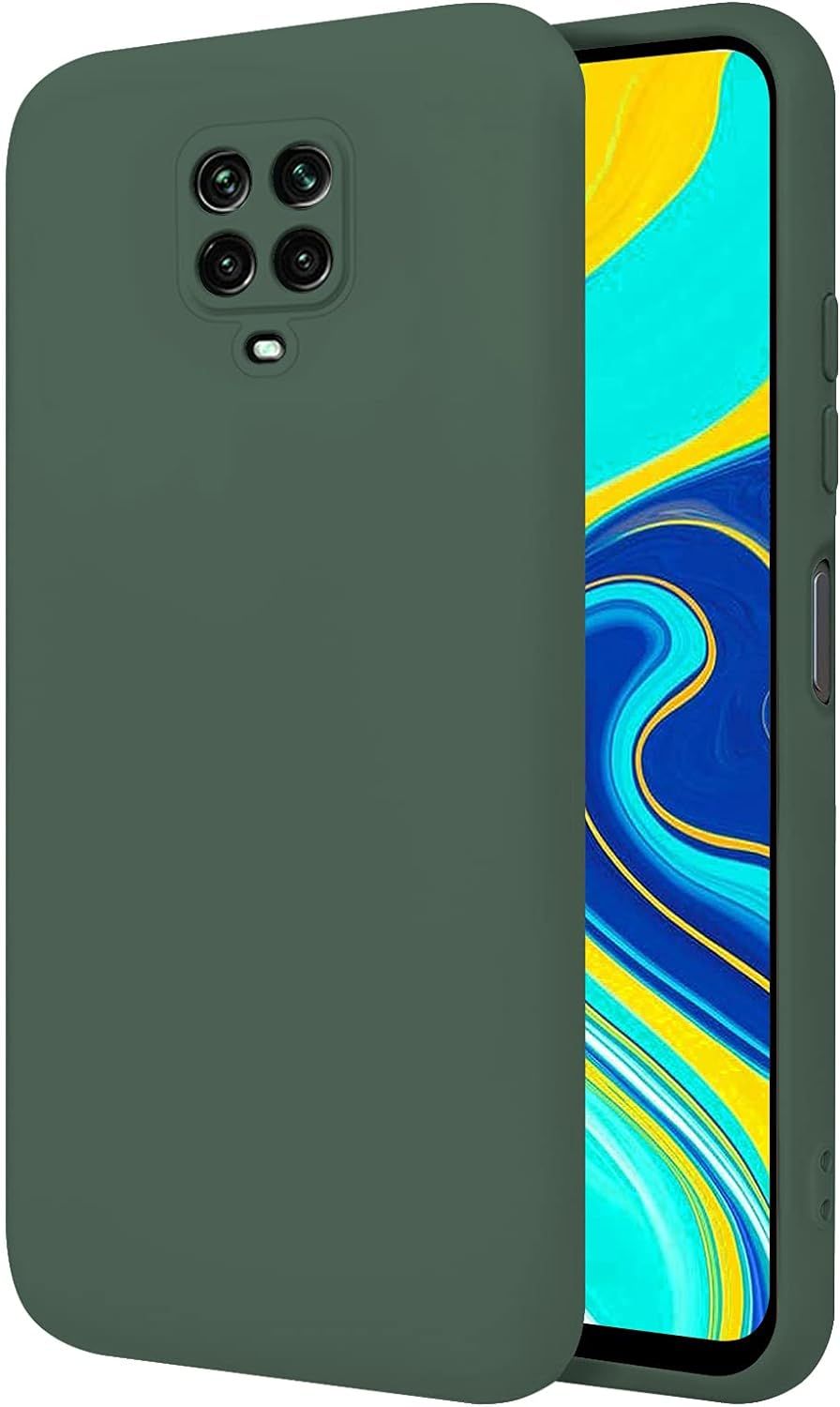 Coque Pour Xiaomi Redmi Note 9snote 9 Pro 6.53"" Étui Rigide Vert Militaire Silicone Liquide Premium Doux Doublure Intérieure En Microfibre Protège L'appareil Photo Antidérapant Résistant