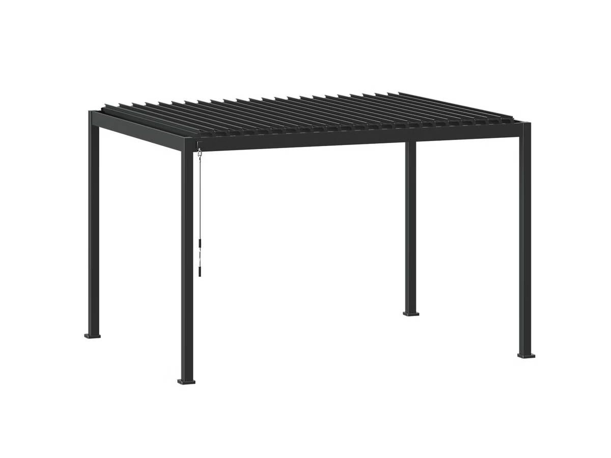 Pergola bioclimatique Evora Graphite - 4 x 3 m -