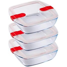 LETNERNY-Cook & Heat - Lot De 3 Boites Carrées Identiques