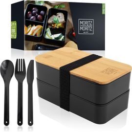 LETNERNY-Bento Lunch Box Noir ¿ Boite Repas Japonais Pour Adultes