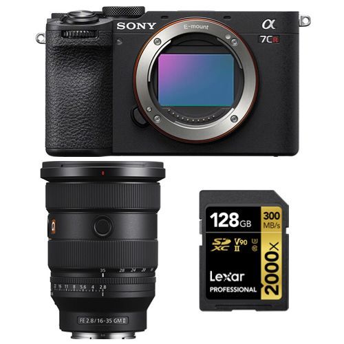Sony Alpha a7CR (noir) Appareil photo sans miroir+Sony FE 16-35mm f2.8 GM II+Lexar 128Go Professional 2000x UHS-II SDXC Carte mémoire