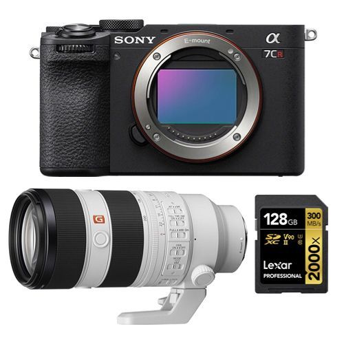 Sony Alpha a7CR (noir) Appareil photo sans miroir+Sony FE 70-200mm f2.8 GM OSS II+Lexar 128Go Professional 2000x UHS-II Carte mémoire SDXC