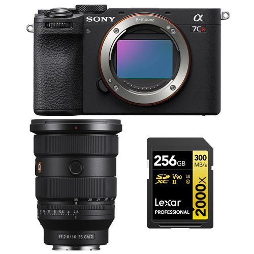Sony Alpha a7CR (noir) Appareil photo sans miroir+Sony FE 16-35mm f2.8 GM II+Lexar 256Go Professional 2000x UHS-II SDXC Carte mémoire