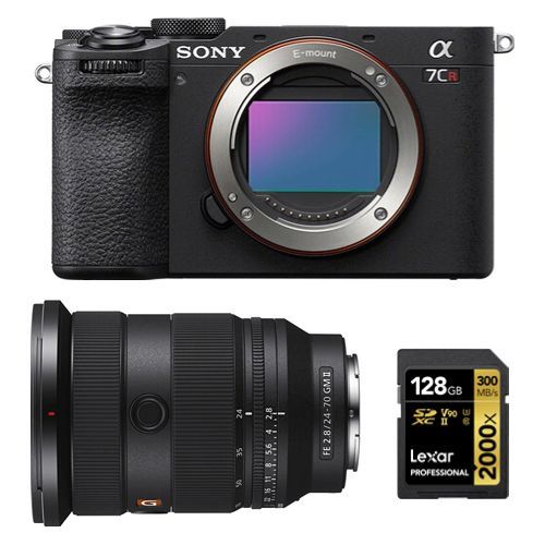 Sony Alpha a7CR (noir) Appareil photo sans miroir+Sony FE 24-70mm f2.8 GM II + Lexar 128Go Professional 2000x UHS-II SDXC Carte mémoire