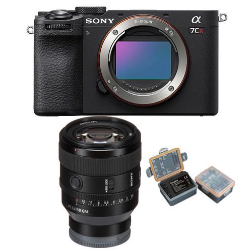 Sony Alpha a7CR (noir) Appareil photo sans miroir+Sony FE 50mm f1.4 GM+Kingma 2000 mAh (Sony NP-FZ100) batterie