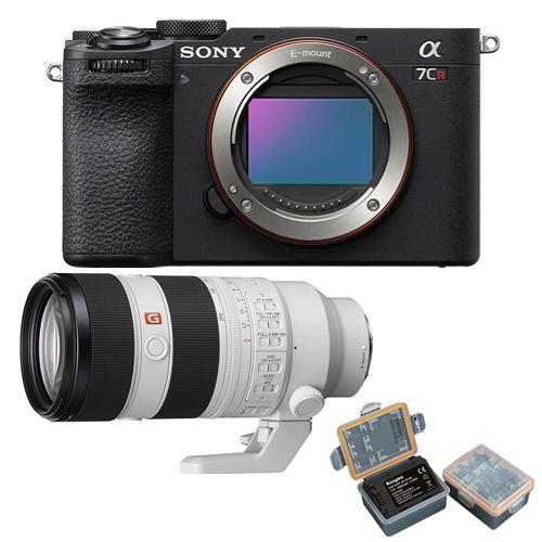 Sony Alpha a7CR (noir) Appareil photo sans miroir+Sony FE 70-200mm f2.8 GM OSS II+Kingma 2000 mAh (Sony NP-FZ100) batterie