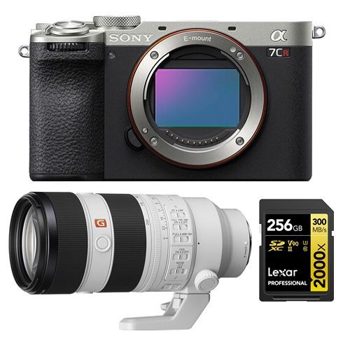 Sony Alpha a7CR (argent) Appareil photo sans miroir+Sony FE 70-200mm f2.8 GM OSS II+Lexar 256Go Professional 2000x UHS-II Carte mémoire SDXC