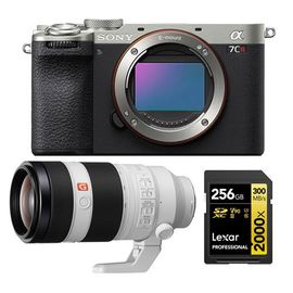Sony Alpha a7CR (argent) Appareil photo sans miroir+Sony FE 100-400mm f4.5-5.6 GM OSS+Lexar 256Go Professional 2000x UHS-II SDXC Carte mémoire