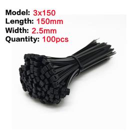 100 Pcs Attache Cable, Réutilisables Serre Cable Fermeture en