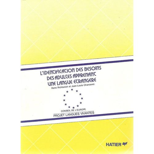 L'identification Des Besoins Des Adultes Apprenant Une Langue Etrangere