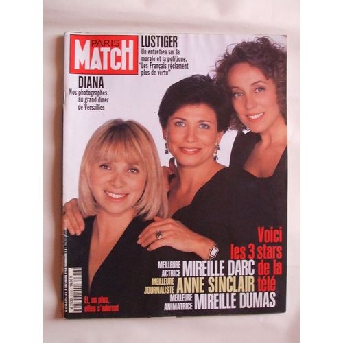 Paris Match  N° 2376 : Mireille Darc, Anne Sinclair, Mireille Dumas