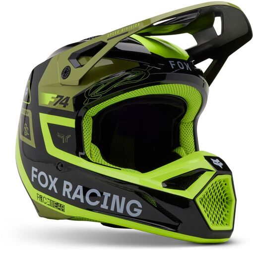 Fox V1 Race Spec Mips Casque De Motocross, Vert, Taille 2xl Pour Hommes