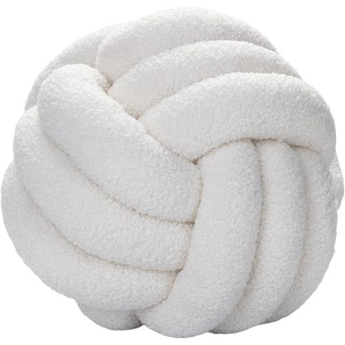 Oreiller À Boule De Noeud Beige, Oreiller De Balle Nouée Coussin De Canapé En Velours D'agneau Tissé À La Main Ultra Doux Coussin De Compagnie Oreiller De Canapé
