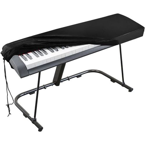 Housse de protection pour Clavier piano 88 touches, Clavier électronique Couverture anti-poussière pour Synthétiseur Piano numérique Yamaha Alesis Casio Roland - Velours extensible Noir