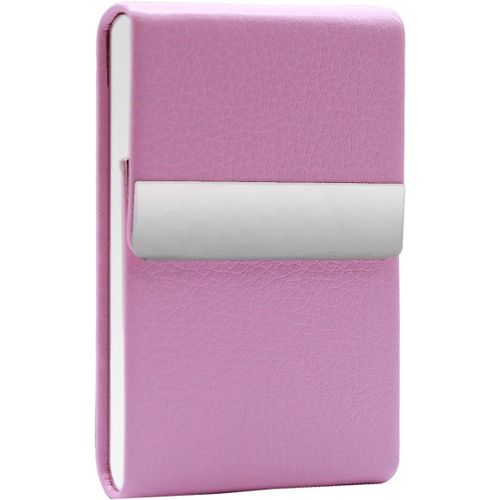 1 Pcs Étui Cigarette en Métal Boite Rose a Cigarettes Porte Cigarette en PU Cuir Etui Paquet Cigarette Paquet de Cigarettes Slim pour Hommes Femmes