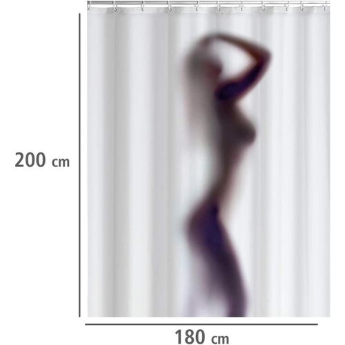Rideau de douche silhouette femme sexy Anti moisissure 180 x 200 cm Polyester lavable