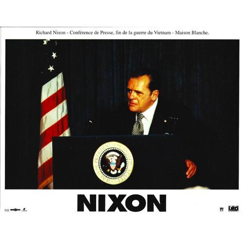 *** Nixon De Oliver Stone - Anthony Hopkins - Jeu De 8 Photos Couleurs Cinéma - 21.5 X 27.5 - Tbe - Complet Avec Pochette - 1995 ***
