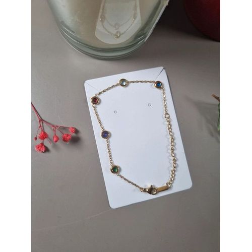 Bracelet Plaqué Or En Acier Inoxydable
