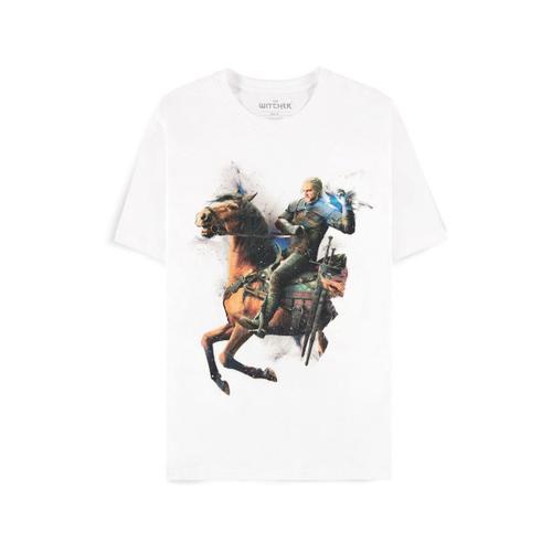 The Witcher - T-Shirt Attack With Horse - L