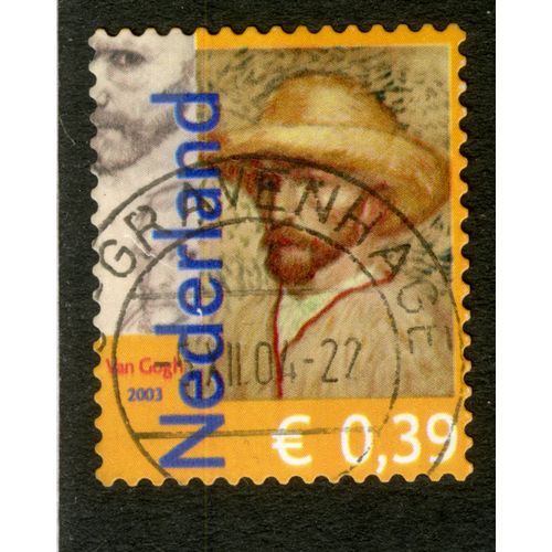 Timbre Oblitéré Nederland, Van Gogh , 2003, € 0.39