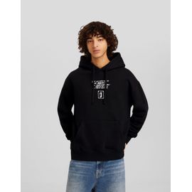  Sweat Capuche Oversize Imprimé Homme M Noir