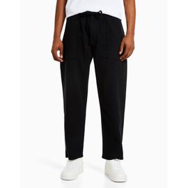  Pantalon Loose Rustique Homme M Noir