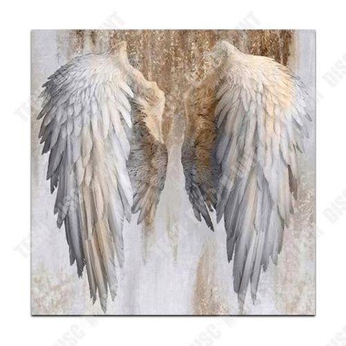 Td® Peinture À L'huile Sur Fond De Mur Peinture À L'huile Sur Toile Rétro Scandinave Ailes D'ange Décoration De Salon 60cm*60cm