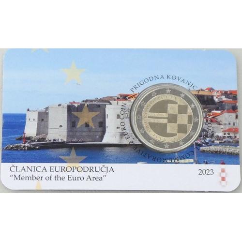 Coincard 2 Euro Croatie Introduction De L¿Euro Comme Monnaie Officielle De La Croatie Le 1er Janvier 2023 Promo Decembre Tirage: 200.000 Exemplaires