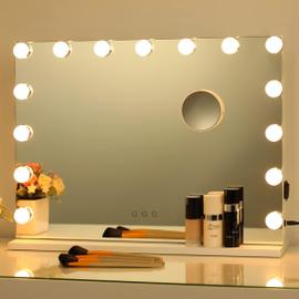 WEILY Miroir de Maquillage Hollywood avec lumières, Grand Miroir