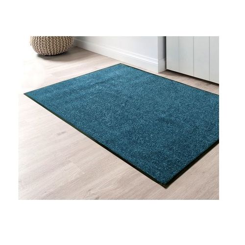 Tapis Sol Paillasson 90x150cm Design Bleu Antidérapan Lavabl Résist Fin Caoutchouc Nylon Absorption Max Zone Fort Trafic Porte Hall Réception Bureau Hôtel Commerce Restaurant Boutic Contr Risk Acciden