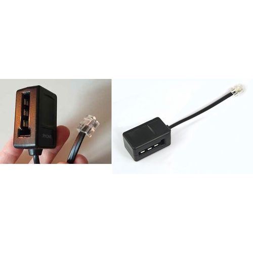 telephonique cable court PRISE T FEMELLE VERS RJ11 MALE ADAPTATEUR