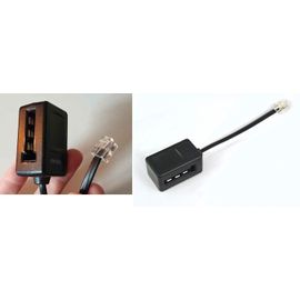 telephonique cable court PRISE T FEMELLE VERS RJ11 MALE ADAPTATEUR
