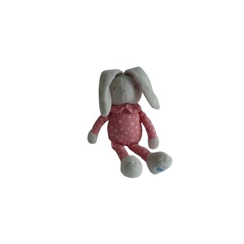 Doudou Peluche Lapin Rose Étoiles Parfait État Klorane