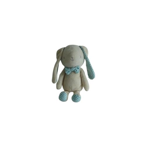 Doudou Peluche Lapin Beige Carré Bleu Cn Klorane