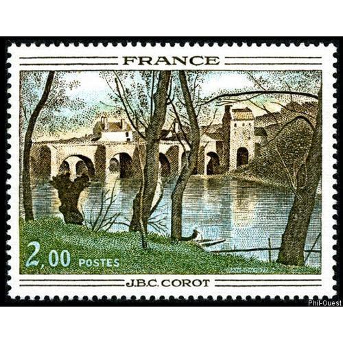 France 1977, Très Beau Timbre Neuf** Luxe Yvert 1923, Tableau De Jean-Baptiste Corot, "Le Pont De Mantes"