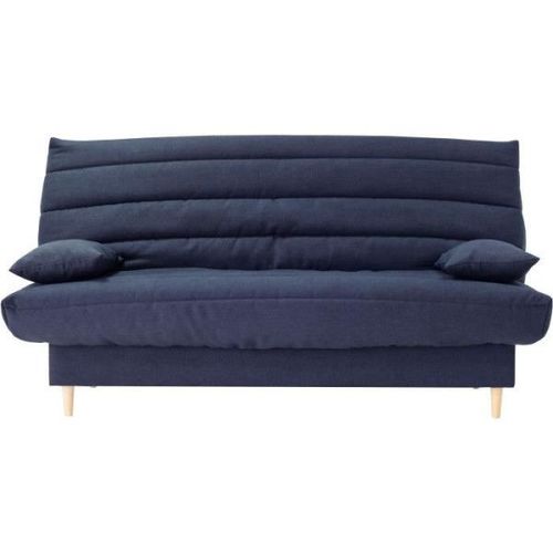 Clic Clac 3 Places - Bleu Foncé - Couchage 125x190 Cm - Avec Coussins
